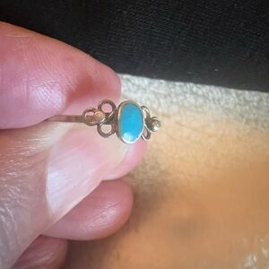 Genuine Turquoise Sterling Silver Ring